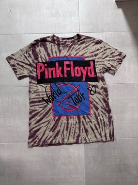 Pink Floyd Purple & Tan Tie-Dye Logo Tee